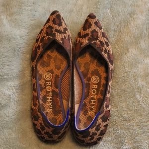 Rothy's Animal Print Pointed Toe in size 7